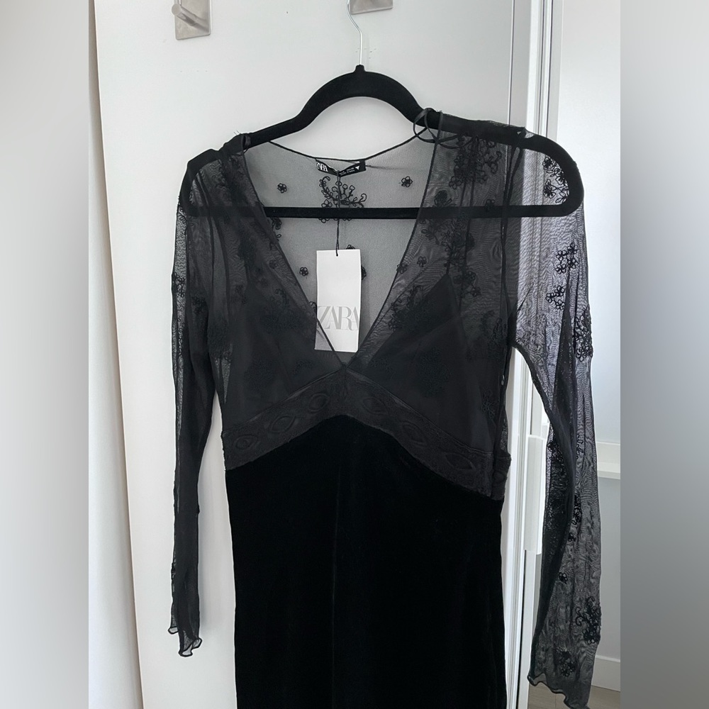 V-neck Velvet Dress
